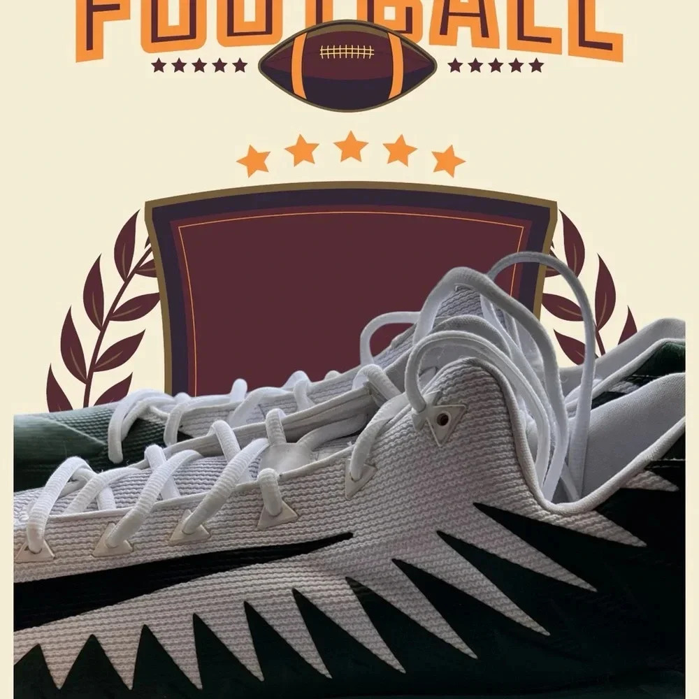 NIKE ALPHA MENACE PRO LOW TD PRF GREEN/WTE MEN SIZE 17 FOOTBALL CLEATS N… - Picture 2 of 9